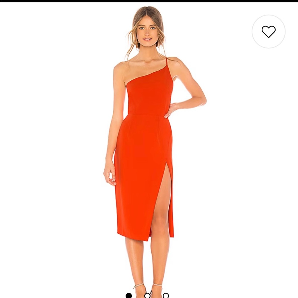 Lovers + Friends Lazo Midi Dress in Blood Orange